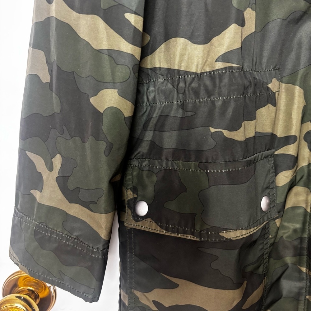 J. Crew Green Camouflage Water Proof Jacket Size Small - Picture 7 of 14